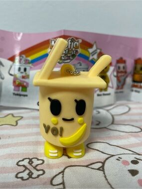 Tokidoki Moofia Breakfast Besties Nana Yogurt Kawaii Keychain Figure Charm New